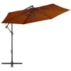 vidaXL Parasol déporté avec mât en aluminium Terre cuite 300 cm