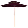 vidaXL Parasol dubbeldekker met houten paal 270 cm bordeauxrood313764