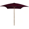 vidaXL Parasol de jardin avec mât en bois rouge bordeaux 200x300 cm