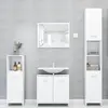 vidaXL Ensemble de meubles de salle de bain 4 pcs Blanc Aggloméré