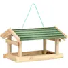 vidaXL Mangeoire à oiseaux Bois de sapin 35x29,5x21 cm