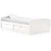 vidaXL Cadre de lit avec 2 tiroirs blanc bois de pin massif 90x200 cm