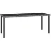 vidaXL Table à dîner de jardin Gris 180x70x73 cm Résine tressée