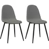 vidaXL Chaises à manger lot de 2 Gris clair Velours