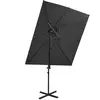 vidaXL Parasol déporté à double toit Anthracite 250x250 cm