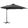 vidaXL Parasol déporté avec mât et lumières LED Anthracite 300 cm