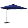vidaXL Zweefparasol met paal en LED-verlichting 300 cm azuurblauw312333