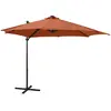 vidaXL Parasol déporté avec mât et lumières LED Terre cuite 300 cm