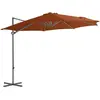 vidaXL Parasol déporté avec mât en acier Terre cuite 300 cm