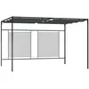 vidaXL Belvédère avec auvent rétractable 4x3x2,3 m Anthracite 180 g/m²