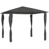 vidaXL Belvédère à revêtement de poteaux 3x3x2,6 m Anthracite 160 g/m²
