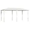 vidaXL Belvédère avec revêtement de poteaux 3x6x2,6 m Crème 160 g/m²