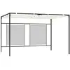 vidaXL Belvédère avec auvent rétractable 3x4x2,3 m Crème 180 g/m²