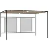 vidaXL Belvédère avec auvent rétractable 3x4x2,3 m Taupe 180 g/m²