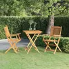 vidaXL Mobilier à dîner de jardin pliable 3 pcs Bois d'acacia solide