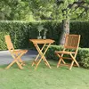 vidaXL Mobilier à dîner de jardin pliable 3 pcs Bois d'acacia solide