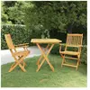 vidaXL Mobilier à dîner de jardin pliable 3 pcs Bois d'acacia solide