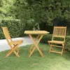 vidaXL Mobilier à dîner de jardin pliable 3 pcs Bois d'acacia solide