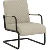 vidaXL Chaise cantilever Gris clair Similicuir