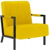 vidaXL Fauteuil Jaune moutarde Velours
