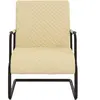 vidaXL Chaise cantilever Crème Similicuir