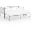 vidaXL Cadre de canapé-lit extensible Gris Métal 90x200 cm