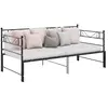 vidaXL Cadre de canapé-lit extensible noir métal 90x200 cm