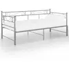 vidaXL Cadre de canapé-lit extensible gris métal 90x200 cm
