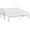 vidaXL Cadre de canapé-lit extensible Gris Métal 90x200 cm