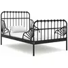 Cadre de lit extensible sans matelas Noir Métal 80x130/200 cm Vidaxl