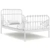 Vidaxl - Cadre de lit extensible sans matelas blanc métal 80x130/200 cm