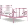 vidaXL Cadre de lit extensible sans matelas rose métal 80x130/200 cm