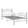 vidaXL Cadre de lit Gris Métal 90x200 cm