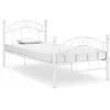 vidaXL Cadre de lit Blanc Métal 100x200 cm