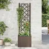 vidaXL Lit surélevé de jardin et treillis et système d'arrosage Moka