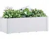 vidaXL Lit surélevé de jardin et système d'arrosage Blanc 100x43x33 cm