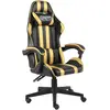 VIDAXL Fauteuil de jeux vidéo Noir et doré Similicuir