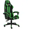 vidaXL Fauteuil de jeux vidéo Noir et vert Similicuir