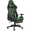 vidaXL Chaise de jeu pivotante avec repose-pied Vert PVC