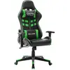 vidaXL Chaise de jeu Noir et vert Cuir artificiel