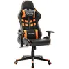 vidaXL Chaise de jeu Noir et orange Cuir artificiel