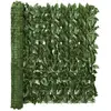 vidaXL Écran de balcon avec feuilles vert foncé 400x100 cm