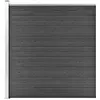 vidaXL Panneau de clôture WPC 175x186 cm Noir