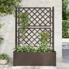 vidaXL Jardinière avec treillis 100x43x142 cm PP Moka