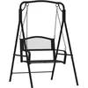 vidaXL Balancelle 124 cm Noir Acier