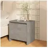 vidaXL Table de chevet gris béton 45x34x44,5 cm bois d'ingénierie