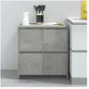 vidaXL Buffet Gris béton 70x41x75 cm Bois d'ingénierie