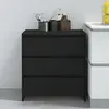 vidaXL Buffet Noir 70x41x75 cm Aggloméré