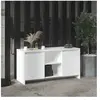 vidaXL Meuble TV Blanc 102x37,5x52,5 cm Aggloméré
