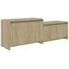 vidaXL Meuble TV Chêne Sonoma 146,5x35x50 cm Aggloméré